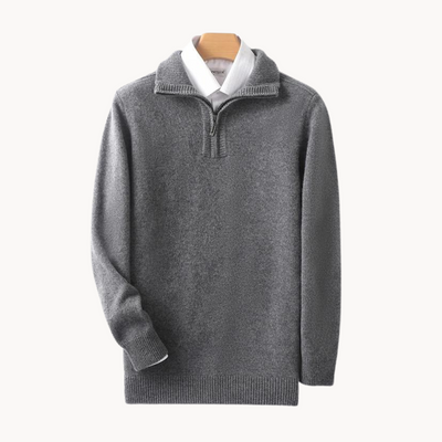 Merino Wool Quarter Zip Sweater