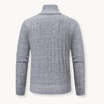 Rib Knit Quarter Zip Sweater