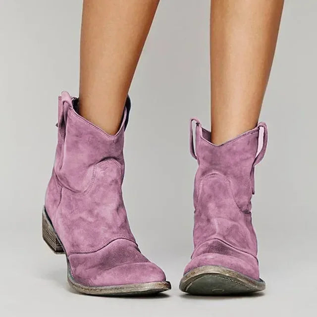 Jocelyn – Vintage Cowboy Ankle Boots