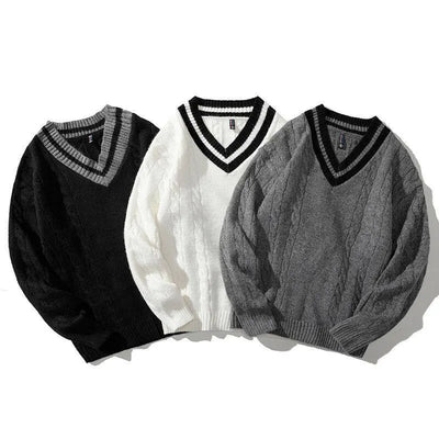 Soren Knitted Oversized V Neck Sweater