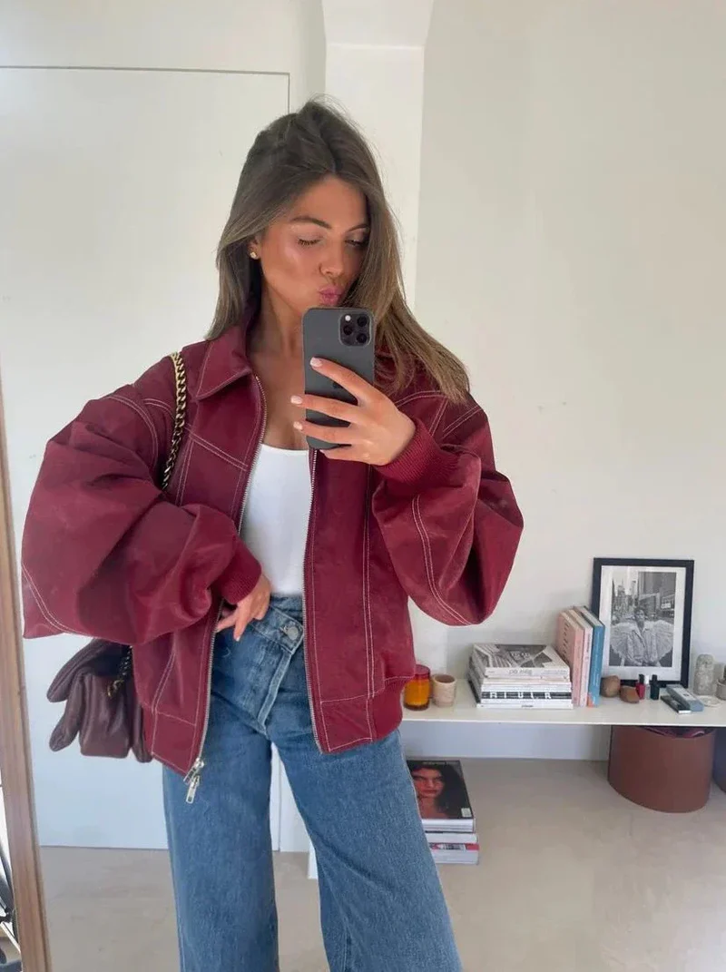 Kaitlyn Oversized Contrast Jacket