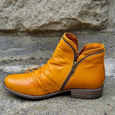 Susan | Bio-leather boots with zippers